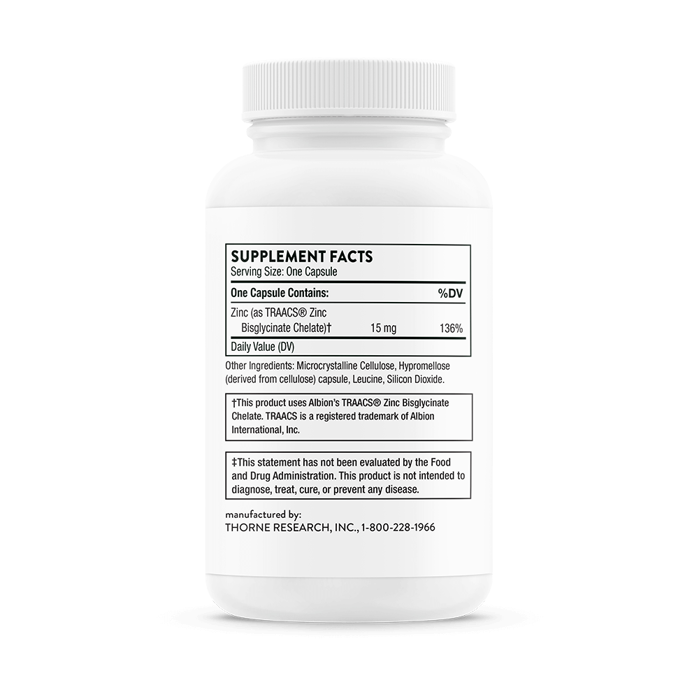 THORNE Zinc Bisglycinate - Image 6